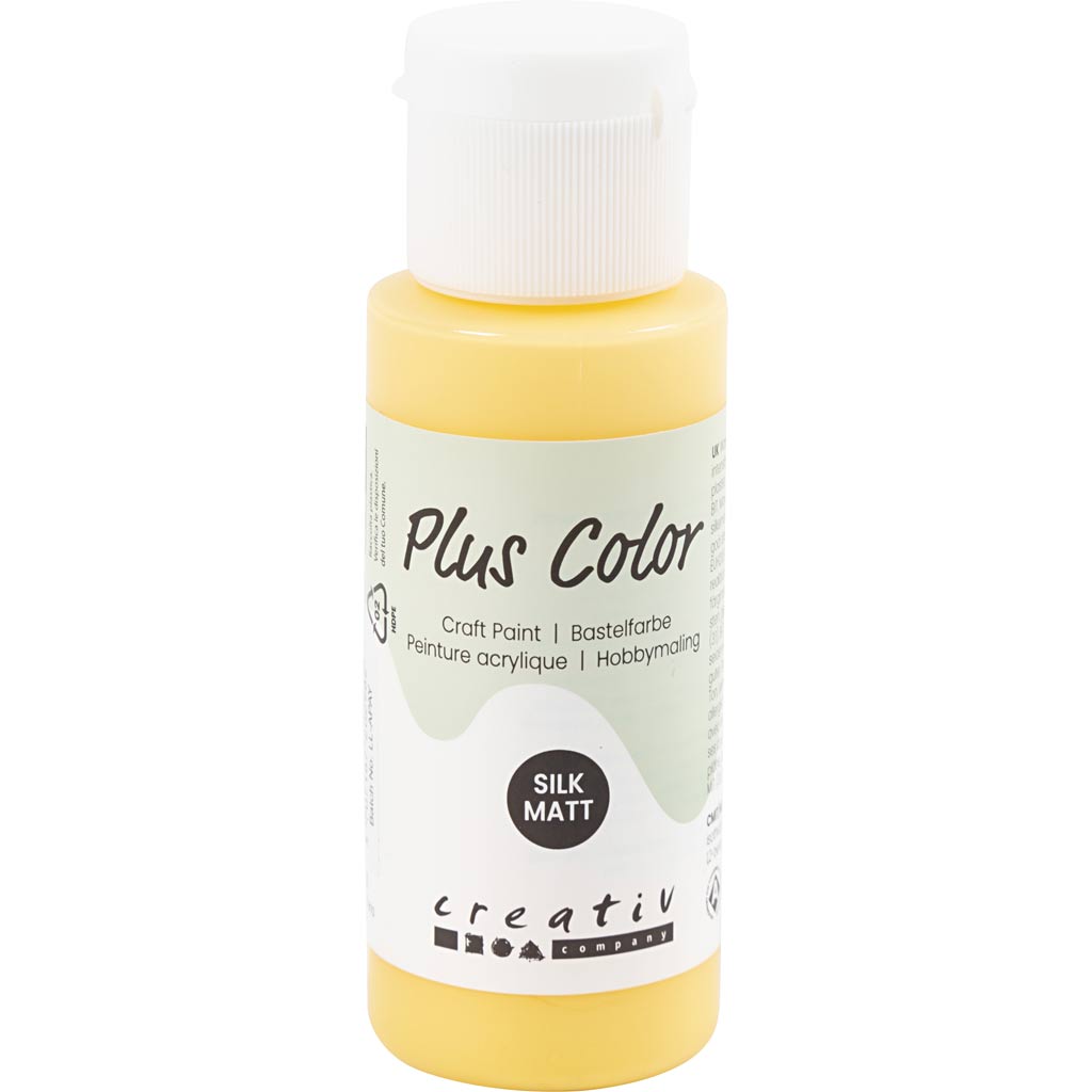 Plus kleur acrylverf, krokusgeel, 60 ml 1 fles