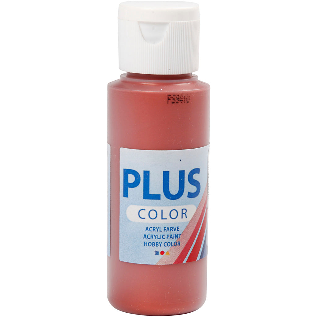 Plus kleur acrylverf, rood koper, 60 ml 1 fles