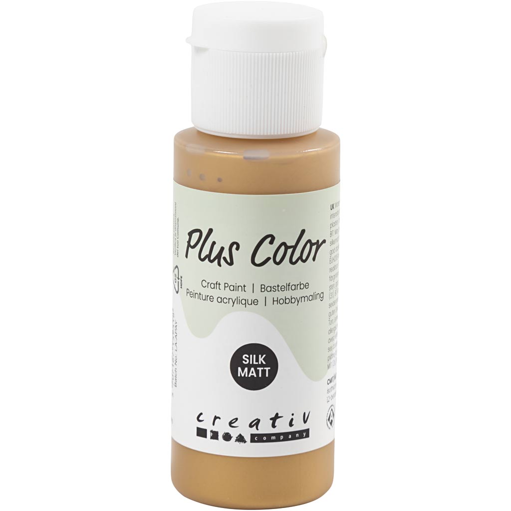 Plus kleur acrylverf, goud, 60 ml 1 fles