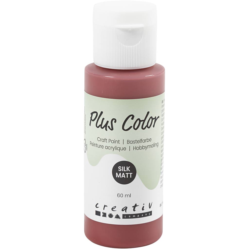 Plus kleur acrylverf, antiek rood, 60 ml 1 fles
