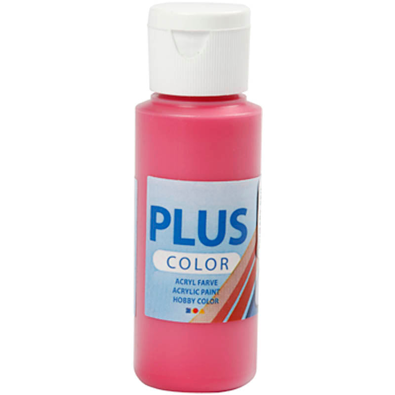 Plus kleur acrylverf, primair rood, 60 ml 1 fles