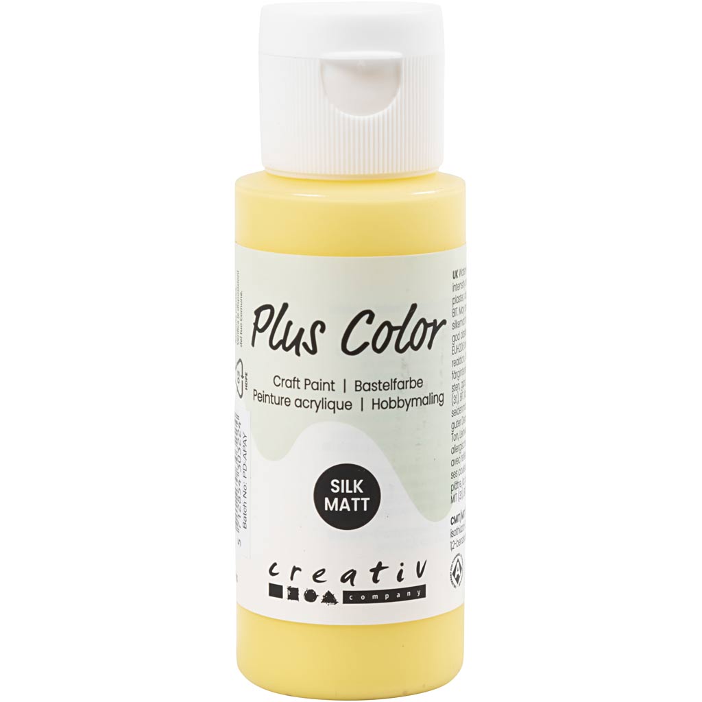 Creativ company plus color acrylverf, primrose yellow, 60 ml 1 fles