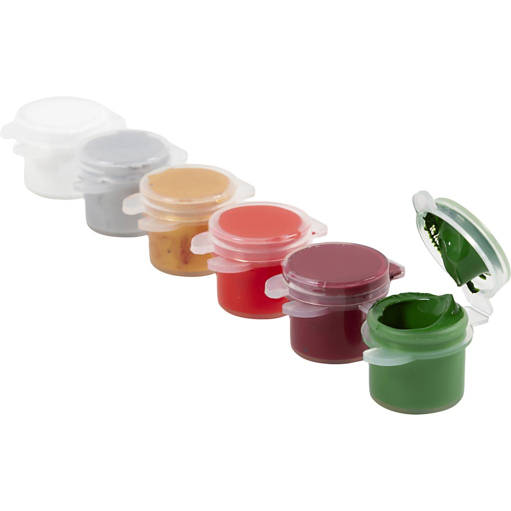 Creativ company plus color acrylverf, kerst verf, 6x5 ml 1 doos