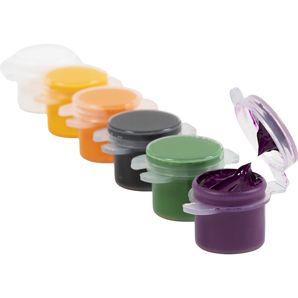 Creativ company plus color acrylverf, halloween kleuren, 6x5 ml 1 doos