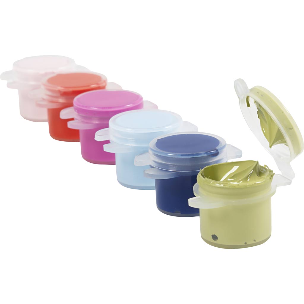 Creativ company plus color acrylverf, sterke kleuren, 6x5 ml 1 doos