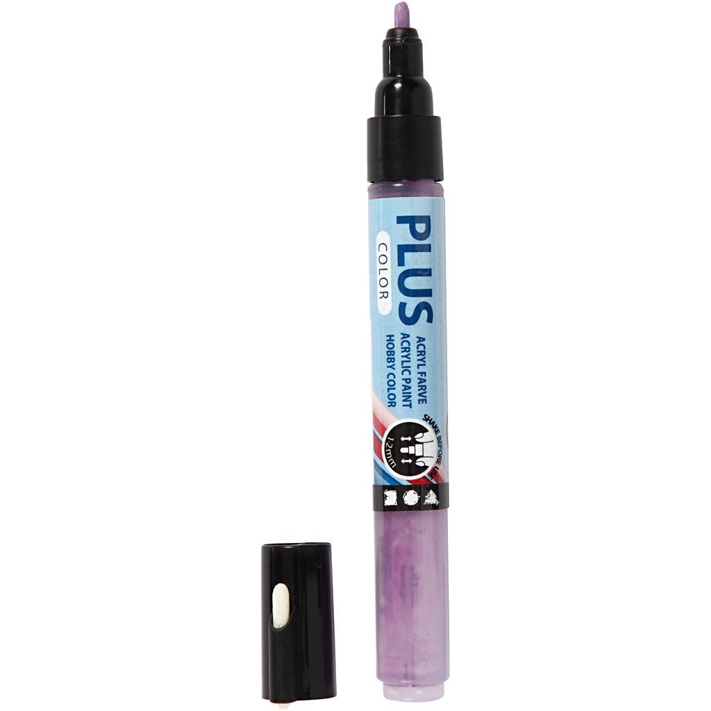 Plus kleurstift, l: 14,5 cm, lijndikte 1-2 mm, donkerlila, 5,5 ml, 1 stuk