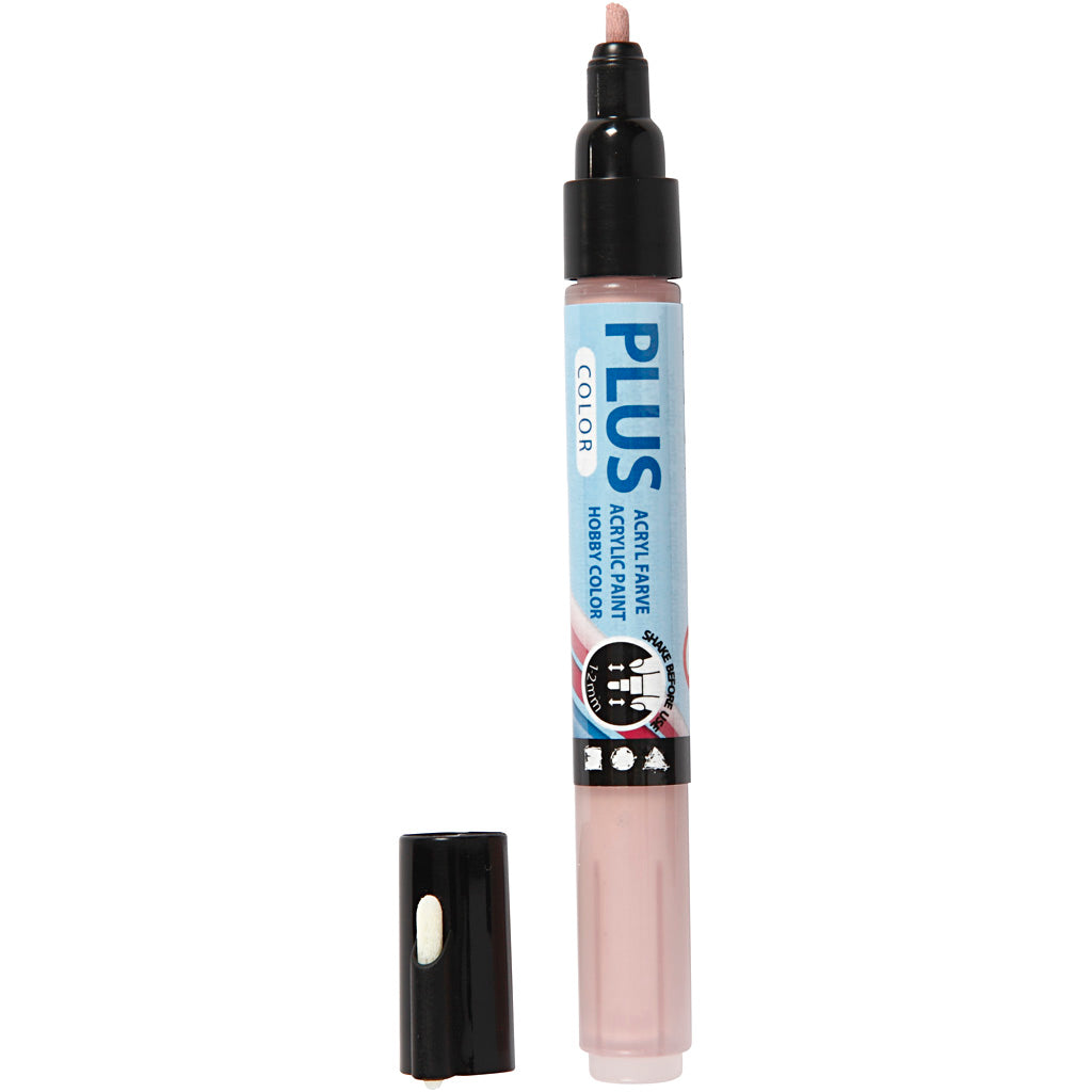 Plus kleurstift, l: 14,5 cm, lijndikte 1-2 mm, oudroze, 5,5 ml, 1 stuk