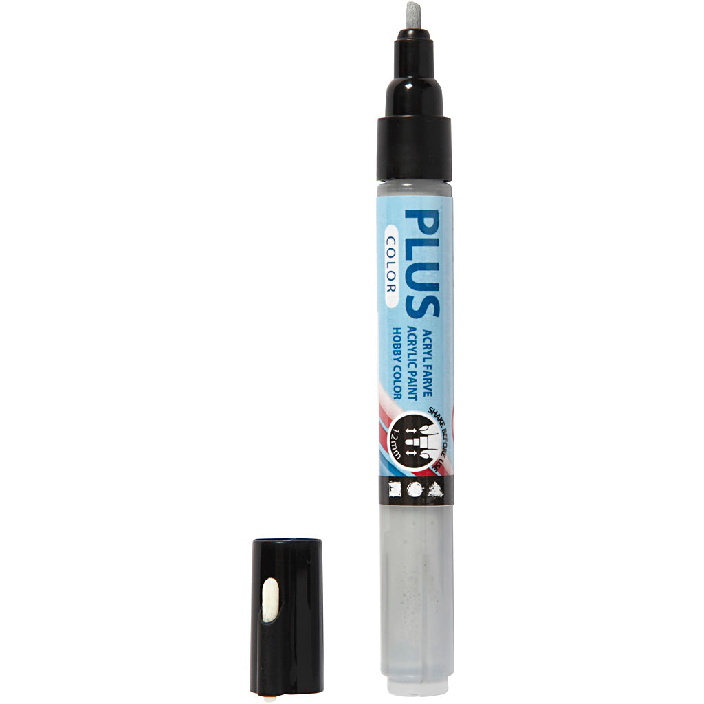 Plus color marker, l: 14,5 cm, lijndikte 1-2 mm, rain grey, 5,5 ml, 1 stuk