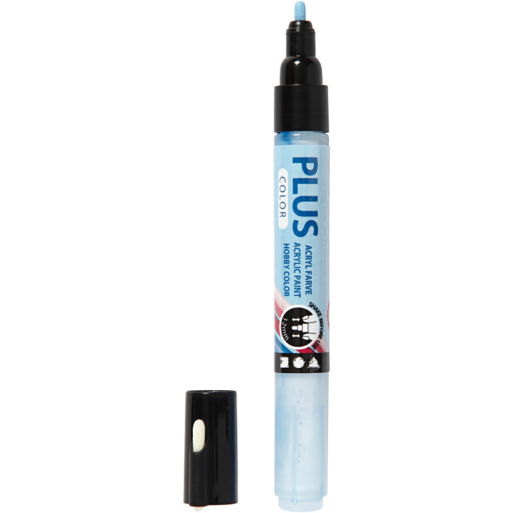 Plus kleurstift, l: 14,5 cm, lijndikte 1-2 mm, hemelsblauw, 5,5 ml, 1 stuk