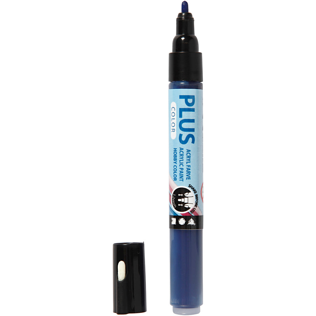 Plus kleurstift, l: 14,5 cm, lijndikte 1-2 mm, marineblauw, 5,5 ml, 1 stuk