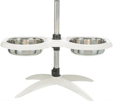 Trixie Voerstandaard hondenbar melamine RVS wit