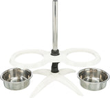 Trixie Voerstandaard hondenbar melamine RVS wit