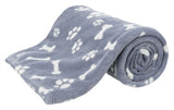 Trixie hondendeken kenny fleecebot pootjes blauw
