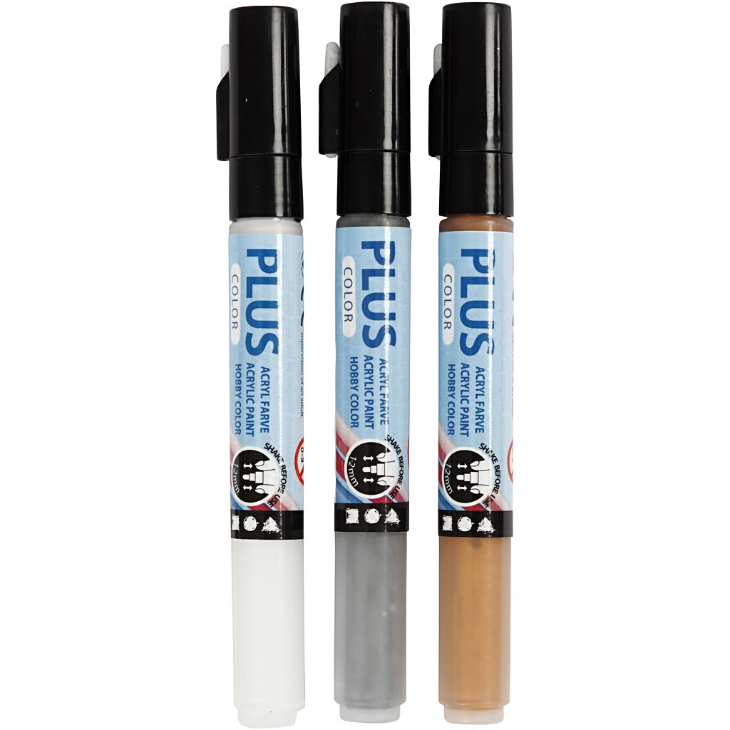 Plus Color Verstiften - Goud, Zilver, Off-white