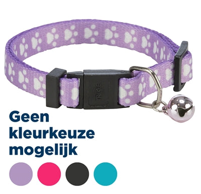 Trixie Halsband kat print poot elastisch assorti