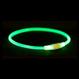 Trixie Halsband usb zaklamp lichtgevend oplaadbaar tpu groen