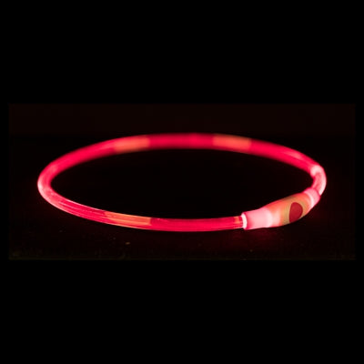Trixie Halsband usb-zaklamp lichtgevend oplaadbaar tpu rood