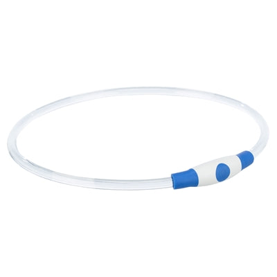 Trixie Halsband usb-zaklamp lichtgevend oplaadbaar tpu blauw