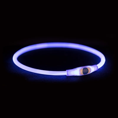 Trixie Halsband usb-zaklamp lichtgevend oplaadbaar tpu blauw