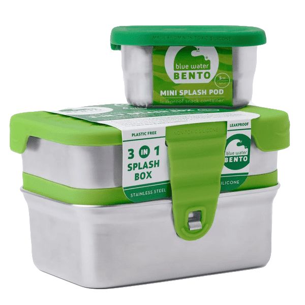 Blue water bento lunchbox splash box - 3 in 1