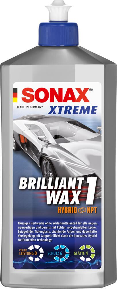 Sonax auto polijstmiddel xtreme brilliantwax 1 hybrid npt brillantwax 1 nano pro extreme 500 ml