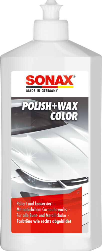 Sonax auto polijstmiddel polish wax color nanopro color polish + wax white
