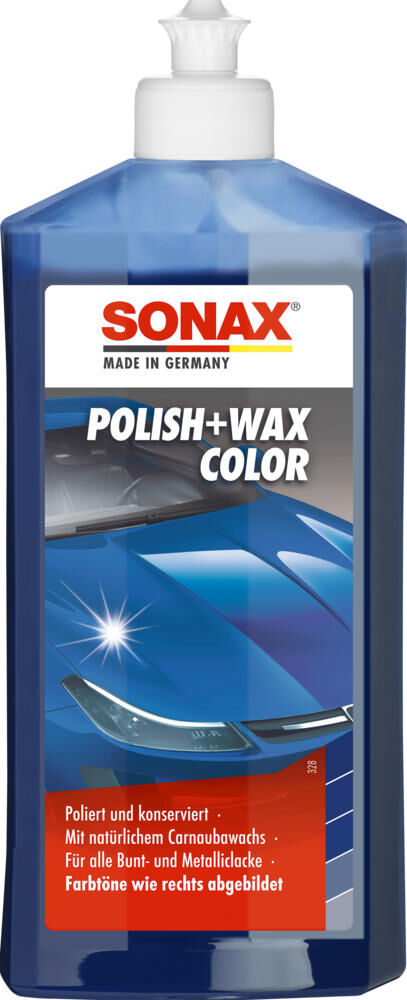 Sonax auto polijstmiddel polish wax color nanopro color polish + wax blue