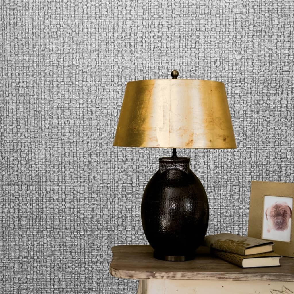 Noordwand behang vintage deluxe course fabric look grijs