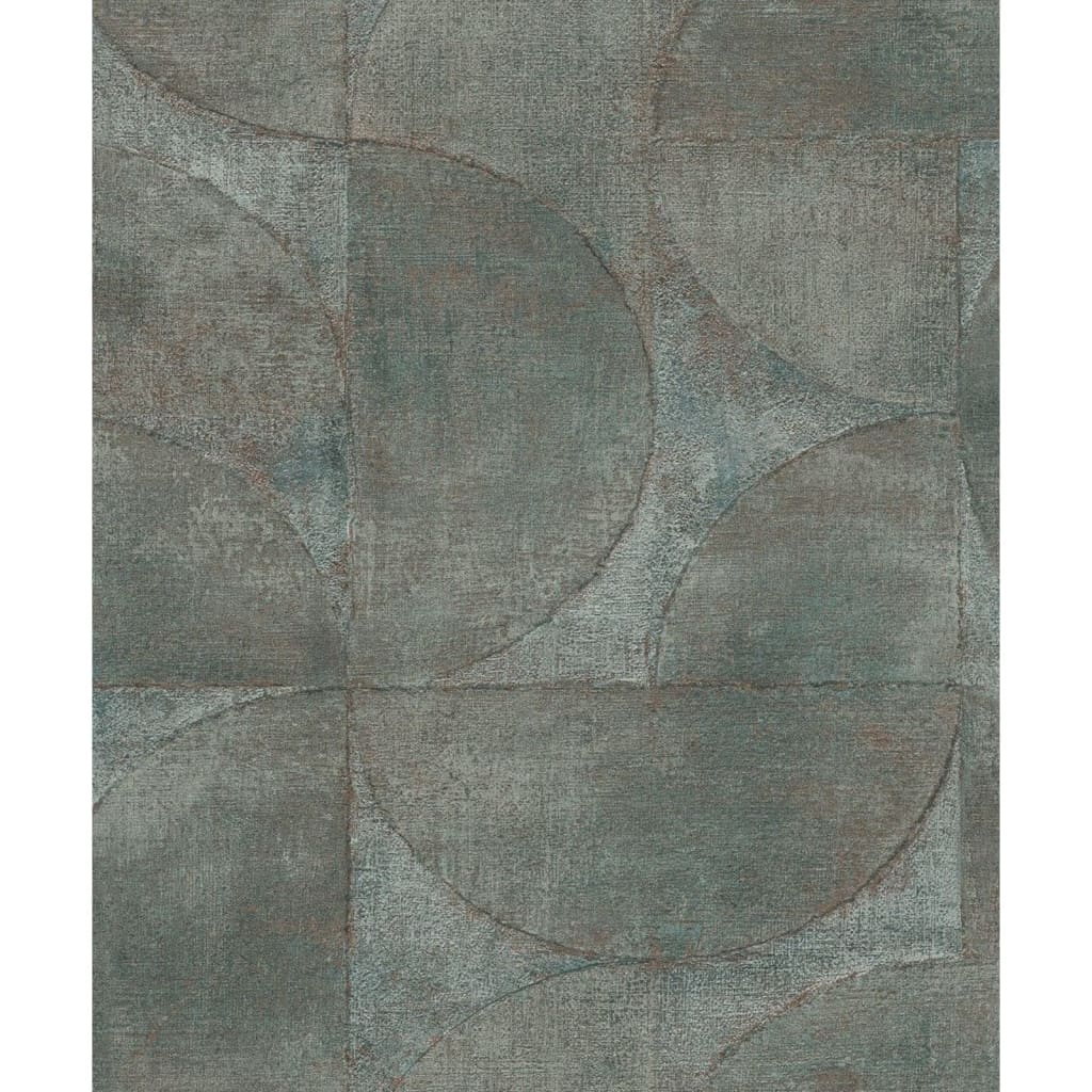 Noordwand behang vintage deluxe grafische cirkellook grijs en bruin