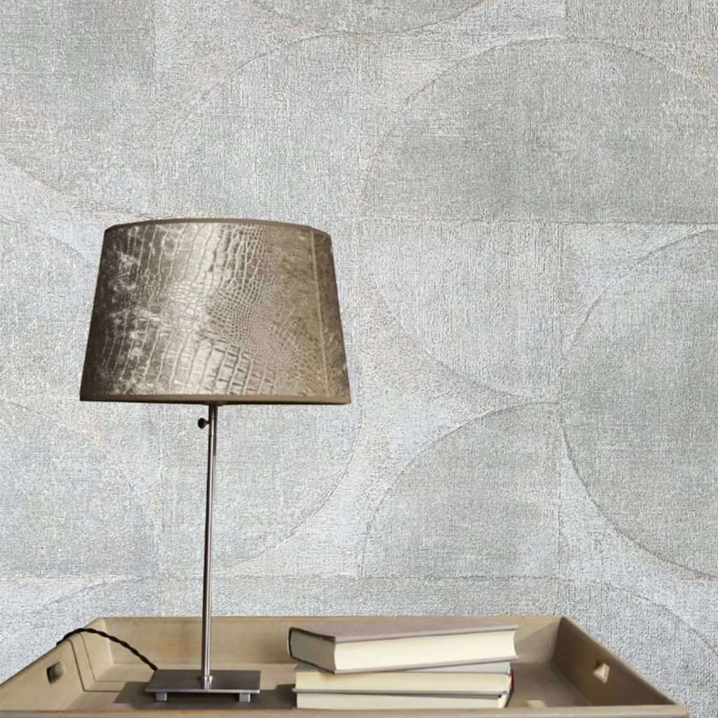 Noordwand behang vintage deluxe graphic circle look metallic beige