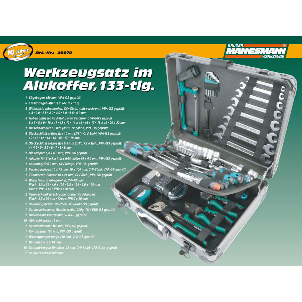 Brüder mannesmann 133-delige gereedschapskoffer