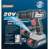 Brüder mannesmann accuschroevendraaier 2x20 v 1,3 ah