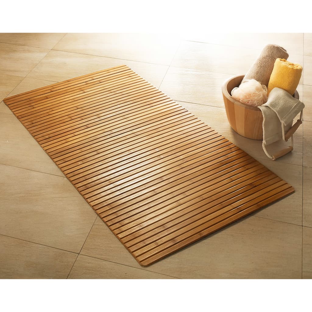 Kleine wolke badmat bambus 50x80 cm bruin
