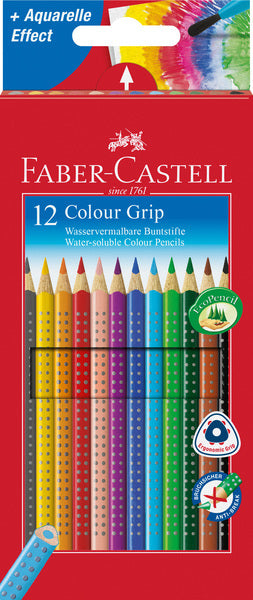 Faber castell fc-112412 kleurpotlood faber-castell grip kartonnen etui a 12 stuks