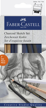Faber castell fc-114002 houtskoolset faber-castell 7-delig