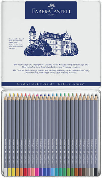 Faber castell fc-114624 aquarelkleurpotlood faber-castell goldfaber etui 24 stuks