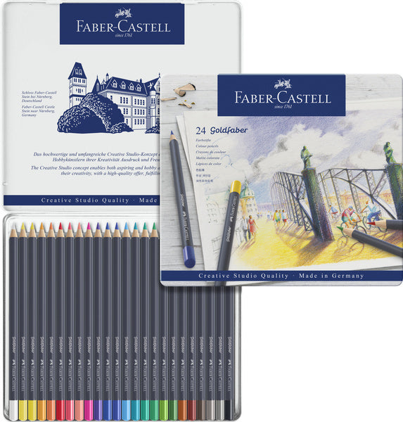 Faber castell fc-114724 kleurpotlood faber-castell goldfaber etui à 24 stuks