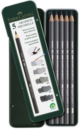 Faber castell fc-117805 aquarelpotlood faber-castell graphite etui a 5 stuks