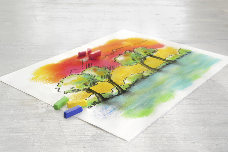 Faber castell fc-128224 pastelkrijt halve lengte etui à 24 stuks