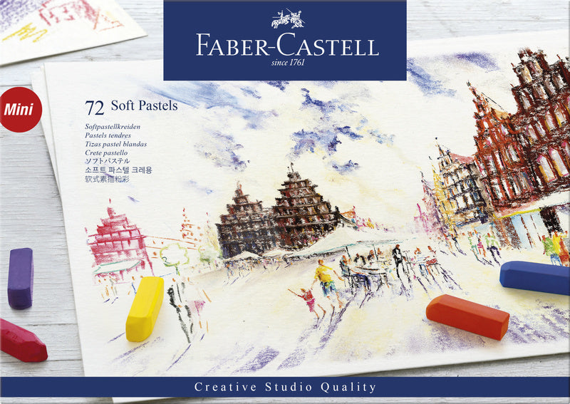 Faber castell fc-128272 pastelkrijt halve lengte etui à 72 stuks