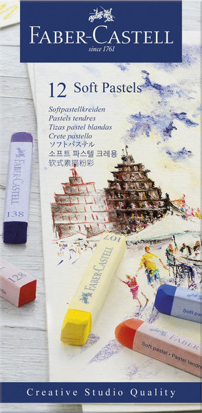 Faber castell fc-128312 pastelkrijt creative studio softpastel 12 delig etui