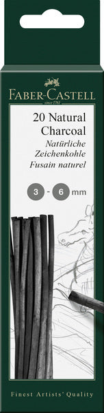 Faber castell fc-129198 houtskool pitt monochrome 3-6 mm