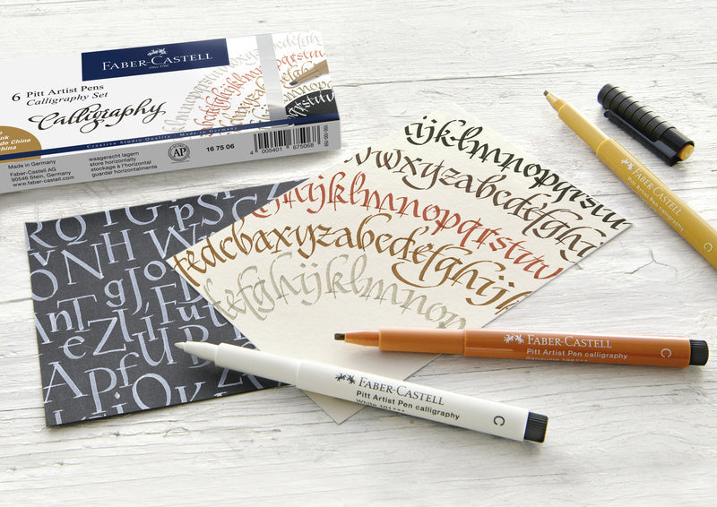 Faber castell fc-167508 pitt artist pen kalligrafieset 8 pennen