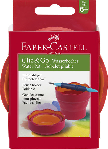 Faber castell fc-181517 watercup clic go roze oranje