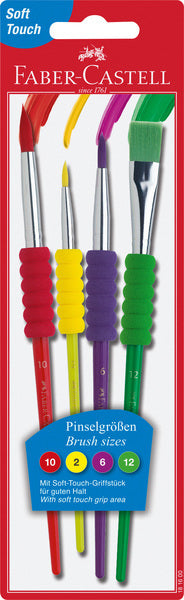 Faber castell fc-481600 penselenset plastic 4 stuks