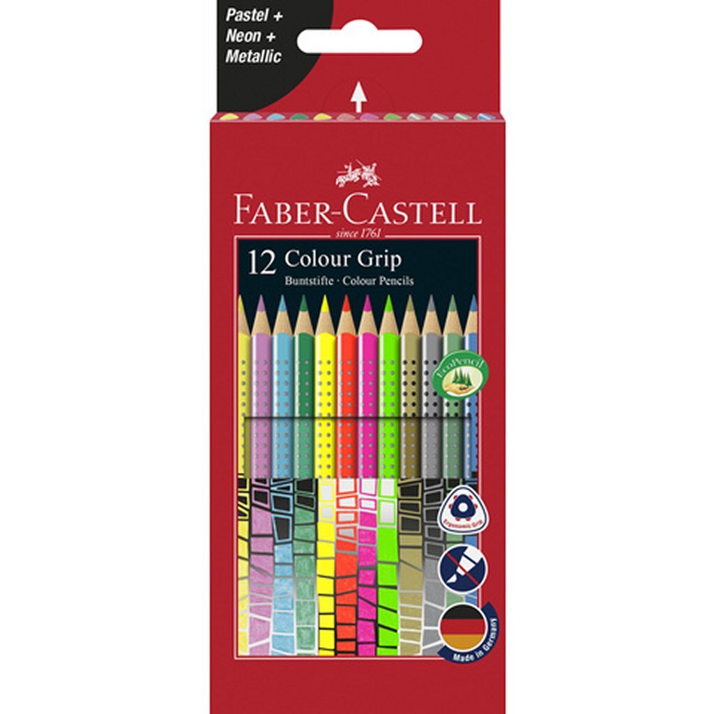 Faber castell fc-201569 colour grip kleurpotloden 12 stuks