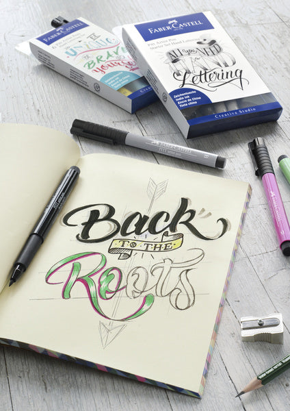 Faber castell fc-267118 tekenstift faber-castell pitt artist pen handlettering 8-delig basisetui