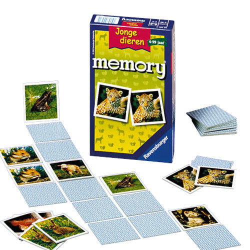 Ravensburger spel memory jonge dieren pocket
