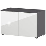 Germania schoenenbank gw-rimini 75x40x48 cm grafietkleurig en wit