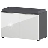 Germania schoenenbank gw-rimini 75x40x48 cm grafietkleurig en wit
